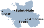 フランス北西部地図